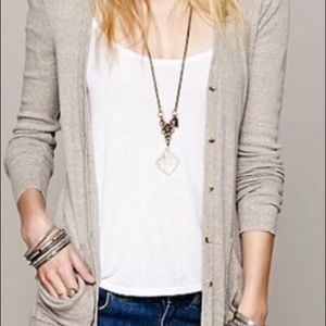Free People pale green/grey cardigan